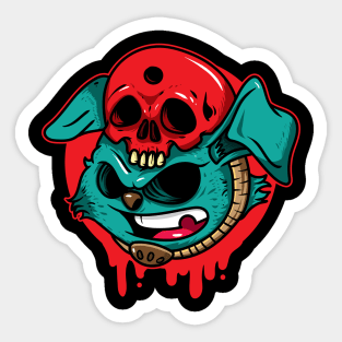 Bunny Skull Sticker